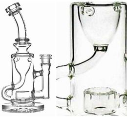 9.5 inches hookahs Klein dab rig glass bongs Torus bong recycler oil rigs smoking water pipes joint size 14.4mm cheap price free ship