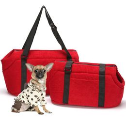 S/L Portable Pet Carrier Bag Splicing One Shoulder Messenger Dog Cat Breathable Zipper Tote Pouch For Travel Outdoor Car Seat Covers