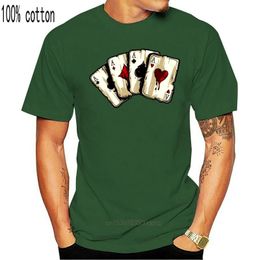 -Camiseta femenina Ases: 4 de un juego de cartas amable Poker Poker Graphic Unisex en Black Men THISH