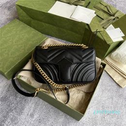 Designer- Women fashion marmont bags leather Handbags Cosmetic messenger Shopping shoulder bag Totes