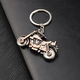 10Pieces/Lot Fashion Key Ring Metal Key Chain Keychain Jewelry Antique Silver Color Plated Motorcycle Motorcross 24*55mm Pendant
