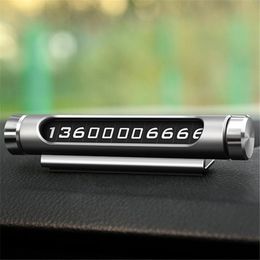 Interior Decorations Black/Golden/Silver Car Temporary Parking Card Phone Number Plate Stop Automobile Accessories Car-styling