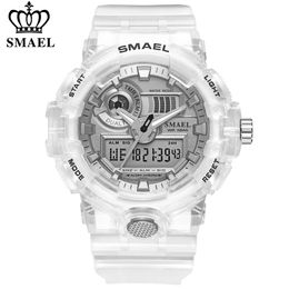 SMAEL Sport Watch Men Waterproof Top Brand Digital Watches Quality Plastic Watch Band Dual Display Wristwatch Relogio Masculino X0524