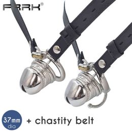 Nxy Chastity Device Rings Frrk Cb Strapon Cock Cage with Male Belt for Her to Control Couple Penis Ring Bdsm Sexules Toys Adult Supplies Sex 1210
