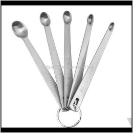 Tools Set Of 5 Stainless Steel Round Mini Spoons For Measuring Liquid And Dry Ingredients Wb3226 Mszbp Vwzuc