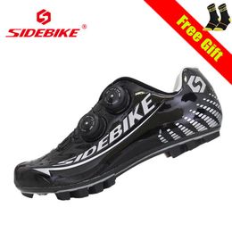 Carbon Cycling Sneakers Men Anti-slip Sapatilha Ciclismo Wear-resistant Self-locking Breathable Mountain Bike Shoes Footwear