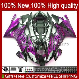 Bodywork For Aprilia Mille RV60 RSV-1000 RSV 1000 R 1000R 1000RR 04 05 06 Body Kit 11No.163 RSV1000RR RSV1000R 2004 2005 2006 RSV1000 R RR 04-06 OEM Fairing pink flames