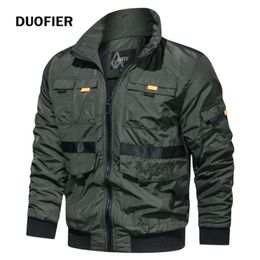 Men Jackets Zipper Bomber Green Coat Male Windbreaker Outdoor Military Fashion Clothing Autumn Tops 210928