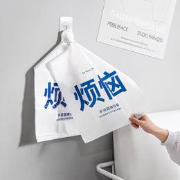 Creative trouble fun Word degradable vest trash bag shopping thickened tote trash can plastic Handy Garbage