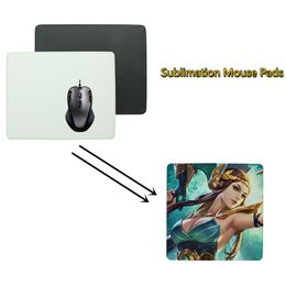 Wholesale Sublimation Blanks PU Leather Mouse Pads Rectangle Round Square Wrist Rests Mats Heat Transfer Printing Computure Table Wireless Pad DIY Custom Designs