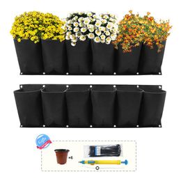 Planters & Pots Wall Hanging Planting Bags Outdoor Indoor Garden Cultivation Green Plant Grow Vegetable Container Flower