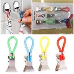 Pegs Household 5 Towel Hanging Clips Clip on Hooks Loops Hand Towel Hangers Hanging Clothes Pegs Kitchen Bathroom Organiser