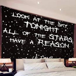 Tapestries Beamer Ceiling Car Cloth Cilected Hippie Peep Bedroom Printed Decor Tapestry Fashion Home Star Room Pattern Boy Black