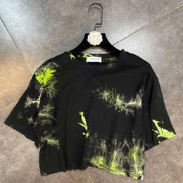 FABPOP Summer Design Short Sleeve O Neck Tie Dye Loose T Shirt Women Top Streetwear Women GB261 210709