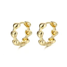 Korean Style Women Simple Earrings Gold-plated Geometric Heart Earring Elegant Minimalist Hoop Earrings Party Jewellery Gift