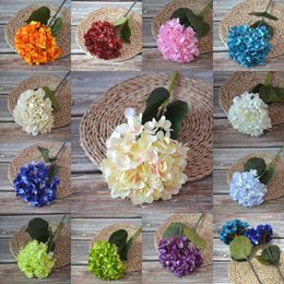 50cm Single Stem Hydrangea Flower White Pink Blue Simulation Hydrangeas for Wedding Party DIY Home Decoration