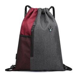Women Drawstring Gym Bag Waterproof Sports Outdoor Backpack For Training Girls Travel Swimming Fitness Softback Student Q0705