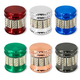 Frosted Zinc Alloy Smoking Herb Grinders 65MM 4 Layers Spice Tobacco Grinder Crusher Hand Tobacco Muller