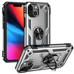 For iPhone 14 pro max 13 12 11 XR XS Brushed Ring Case Shockproof Armour stand protector phone cover Samsung S23 Ultra S22 A14 A53