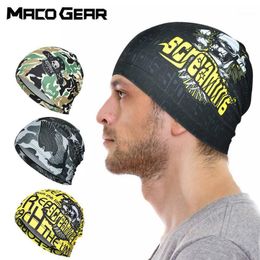 Summer Print Gothic Skull Cycling Cap Running Beanie Bicycle Tactical Hats Sports Tennis Riding Baseball Breathable Hat Men Girl Caps & Mask