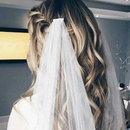 Boho Wedding Bridal Veildraped bohemian veils fingertip chapel boho bridal veil velos de novia 2019 X0726