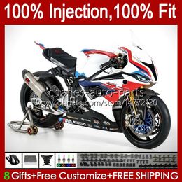 Body Injection Mould For BMW S1000 S-1000 S 1000 RR 2019 Red blue white 2020 2021 Bodywork 21No.83 S 1000RR S-1000RR S1000-RR 19-21 S1000RR 19 20 21 22 OEM Fairing 100% Fit
