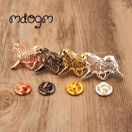 Pins, Brooches Mdogm 2022 Keeshond Dog Animal And Pins Suit Metal Small Father Collar Badges Gift For Male Men B109