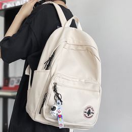 Backpack Girl Solid Travel Lady Laptop Cute Colour Fashion School Bag College Student Women Kawaii Female Trendy