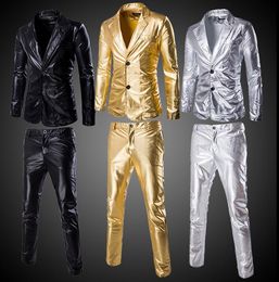 Men Suits Designs Masculino Homme Terno Stage Costumes For Singers Gold Blazer Dance Clothes Jacket Style Dress Silver Black Men's & Blazers