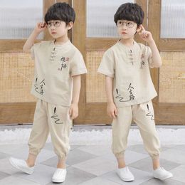 2021 Boys Clothes Set T Shirts Pants Summer Baby Boys Two Colours Boys Clothing Set 2T 3T 4 6 8 10 12 Year Children Clothes Suit X0802