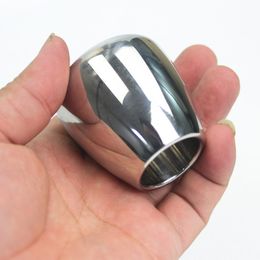 4 Sizes Cockrings Heavy Stainless Steel Testicle Rings Sleeve Scrotum Stretchers Cock Ring Metal Locking Pendant Ball Weight for Male Sex Toys BB-123