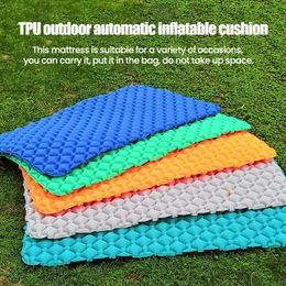 Automatic Air Cushion Outdoor Camping Tent Sleeping Mat Folding Inflatable Mattress With Pump For Travel Hiking Picnic Pads
