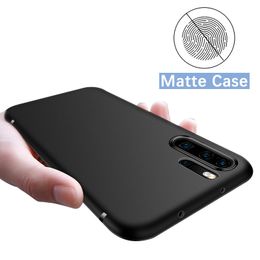 Matte Silicone Cases For Huawei P50 P40 P30 P20 Pro Lite Soft Ultra Thin Cover For Huawei Mate 40 30 20 Nova 8 7 Pro 6 Se