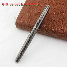 Fountain Pens Luxury Gift Set Pen Matte With 0.5mm Nib High Quality Metal Ink Velvet Bag