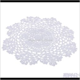 1 Piece White Handmade Crochet Cotton Lace Mat Coaster Placemats Doilies For Home Kitchen Decoration 20Cm 30Cm Qlpzr Arts And Crafts Bjvuh