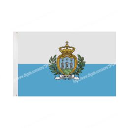 San Marino Flags National Polyester Banner Flying 90*150cm 3*5ft Flag All Over The World Worldwide Outdoor can be Customized