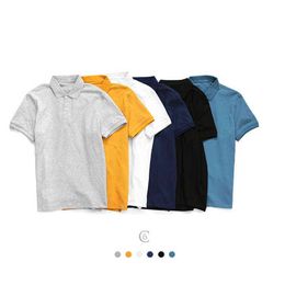 Summer Men's Polo Shirts Premium Cotton Loose Casual Simple High Quality Sport Running Sweat Breathable Comfortable Skin Tees H1218