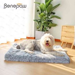 Benepaw Ultra Comfort Orthopedic Foam Dog Bed Plush Cosy Skid-resistant Waterproof Pet Mattress Puppy Mat Removable Cover 210401