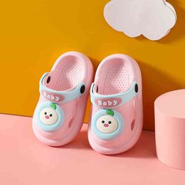 Baby Hole Shoes Children Clogs Summer Cute Non-Slip Soft Sole Cartoon Kids Shoes Outdoor Beach Sandals Baby Girl Boy Footwear G1218
