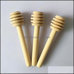 Other Dinnerware Kitchen, Dining & Bar Home Garden Honey Stir Mixing Handle Jar Spoon Practical Wood Dipper Long Stick Supplier Kitchen Tool