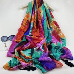 Women's T-Shirt Light Luxury Multicolor Sunscreen Scarf Oversized Thin Style With Shawl Beach Towel