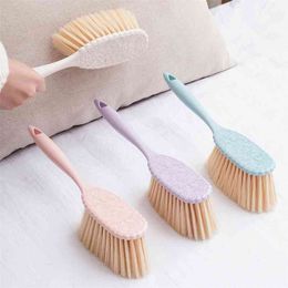 1PC Random Colour Soft Long-haired Carpet Cleaning Brush Multifunctional Bathroom Kitchen Tool Can Hang House Supplies 210423