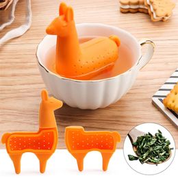 Tea Infuser Food Grade Silicone Alpaca Shaped Tea Infuser Strainers Creative Philtre Loose Silicone Diffuser Reusable Infuser