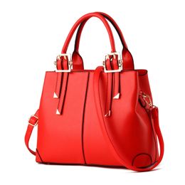 HBP Red Fashion Women's Bag PU Leather Handbags Totes Messenger Shoulder Bags Lady All-match Casual Handbags Purses Factory Direct Supply