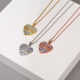 UPDATE Mom Necklaces pendant Ziron Diamond Heart necklace Stainless steel chains Mother gift will and sandy