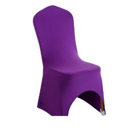 2021 Hotel Seat Chair Cover Stretch Elastic Universal White Spandex Wedding Chair Cover for Weddings Party Banquet Hotel Lycra Chair cover