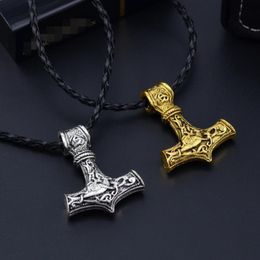 Pendant Necklaces Vintage Carved Hammer For Women Men Classic Retro Geometric Neckalces Fashion Jewerly Gifts