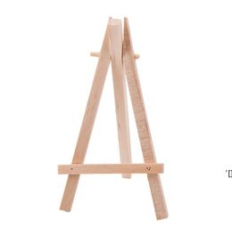 8x15cm Natural Wooden Mini Tripod Easel Wedding Decoration Painting Small Holder Menu Board Accessoriy Stand Display Holders RRE12404