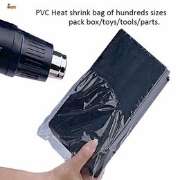 100 pçs / lote 47sizes PVC Heat Shrink Envoltório Saco de Armazenamento Selo de Varejo Saco de Embalagem Clear Plástico Polybag Presente Cosméticos Bolsa de Embalagem 210724