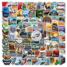 100 PCS Mixed National Park Graffiti Skateboard Stickers For Car Laptop Pad Bicycle Motorcycle PS4 Phone Luggage Decal Pvc guitar Fridge